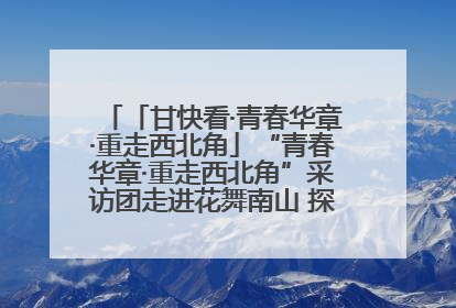 「甘快看·青春华章·重走西北角」“青春华章·重走西北角”采访团走进花舞南山 探寻天水乡村振兴之路