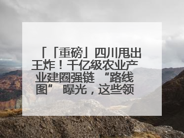 「重磅」四川甩出王炸！千亿级农业产业建圈强链 “路线图” 曝光，这些领域要火！