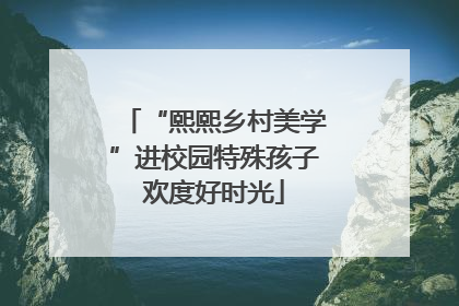 “熙熙乡村美学”进校园特殊孩子欢度好时光