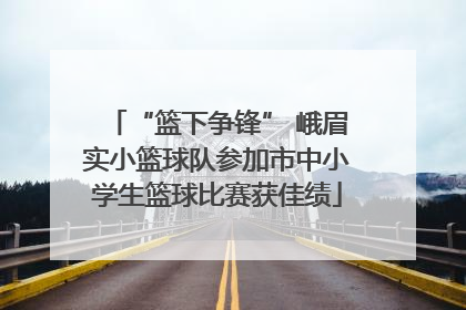 “篮下争锋” 峨眉实小篮球队参加市中小学生篮球比赛获佳绩