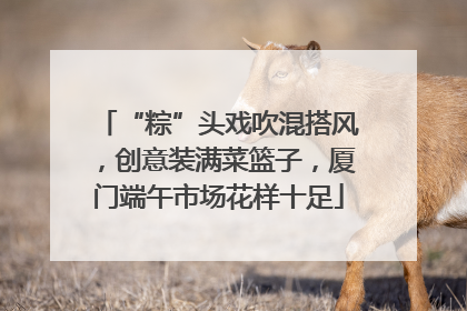 “粽”头戏吹混搭风，创意装满菜篮子，厦门端午市场花样十足