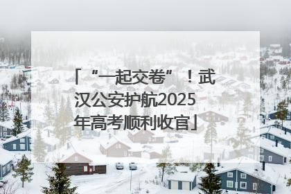 “一起交卷”！武汉公安护航2025年高考顺利收官