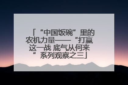“中国饭碗”里的农机力量——“打赢这一战 底气从何来”系列观察之三