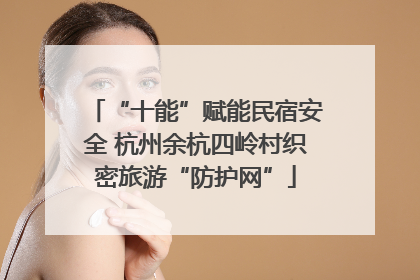 “十能”赋能民宿安全 杭州余杭四岭村织密旅游“防护网”