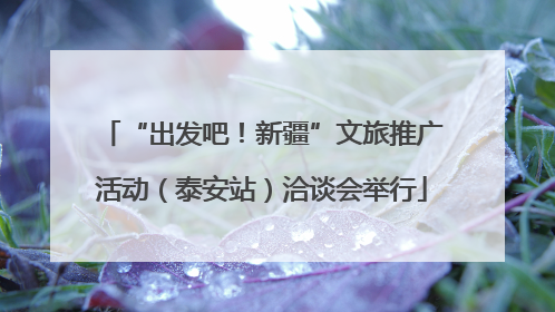“出发吧！新疆”文旅推广活动（泰安站）洽谈会举行