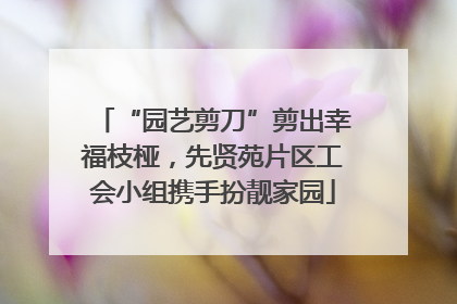 “园艺剪刀”剪出幸福枝桠，先贤苑片区工会小组携手扮靓家园