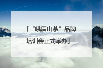 “峨眉山茶”品牌培训会正式举办