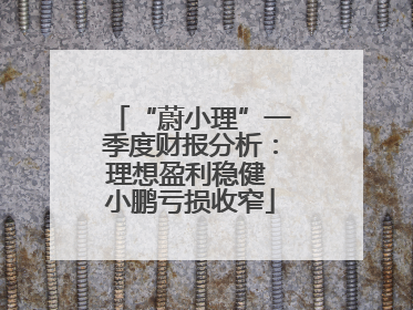 “蔚小理”一季度财报分析：理想盈利稳健 小鹏亏损收窄