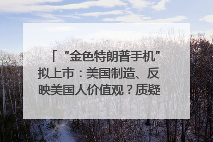 “金色特朗普手机”拟上市：美国制造、反映美国人价值观？质疑者：像天方夜谭