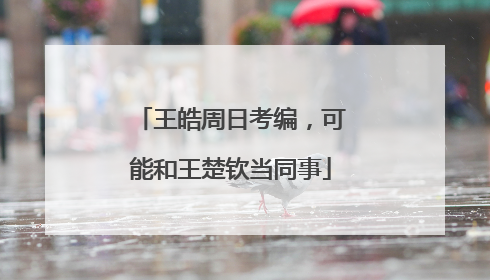 王皓周日考编，可能和王楚钦当同事