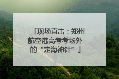 现场直击：郑州航空港高考考场外的“定海神针”