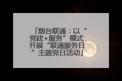 烟台联通：以“党建+服务”模式开展“联通服务日”主题党日活动