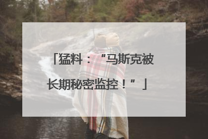猛料：“马斯克被长期秘密监控！”