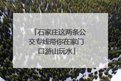 石家庄这两条公交专线带你在家门口游山玩水