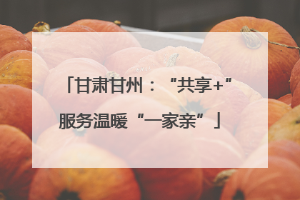 甘肃甘州：“共享+”服务温暖“一家亲”