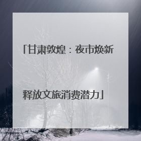 甘肃敦煌：夜市焕新释放文旅消费潜力