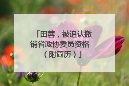田蓉,被追认撤销省政协委员资格(附简历)