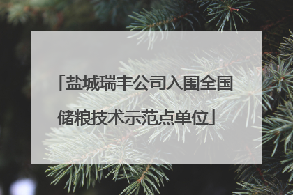 盐城瑞丰公司入围全国储粮技术示范点单位