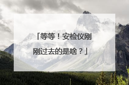 等等！安检仪刚刚过去的是啥？