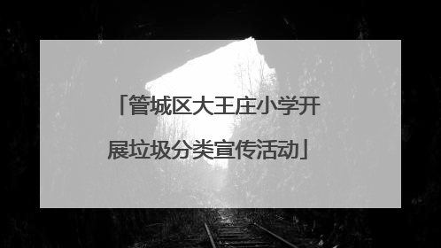 管城区大王庄小学开展垃圾分类宣传活动
