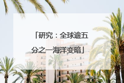 研究：全球逾五分之一海洋变暗