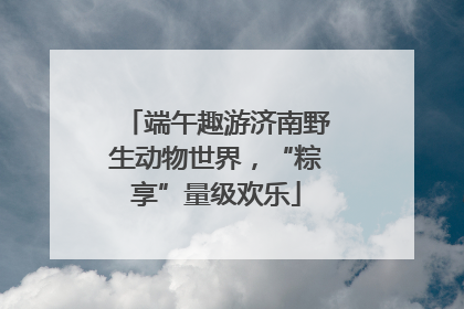 端午趣游济南野生动物世界，“粽享”量级欢乐