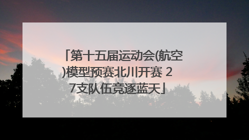 第十五届运动会(航空)模型预赛北川开赛 27支队伍竞逐蓝天