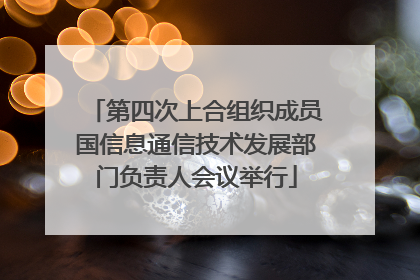 第四次上合组织成员国信息通信技术发展部门负责人会议举行