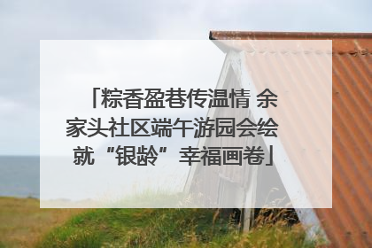 粽香盈巷传温情 余家头社区端午游园会绘就“银龄”幸福画卷
