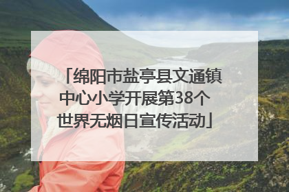 绵阳市盐亭县文通镇中心小学开展第38个世界无烟日宣传活动