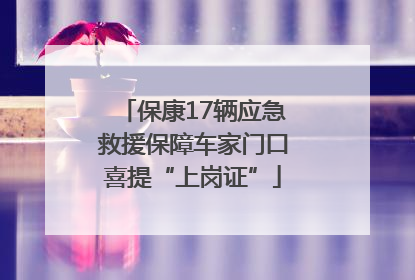 保康17辆应急救援保障车家门口喜提“上岗证”