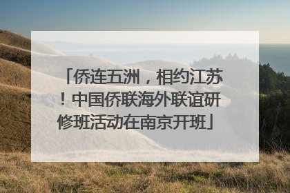 侨连五洲，相约江苏！中国侨联海外联谊研修班活动在南京开班
