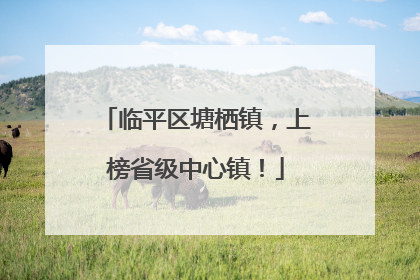 临平区塘栖镇，上榜省级中心镇！