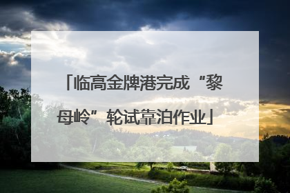 临高金牌港完成“黎母岭”轮试靠泊作业