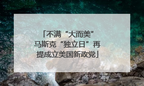 不满“大而美” 马斯克“独立日”再提成立美国新政党