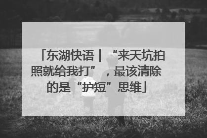 东湖快语｜“来天坑拍照就给我打”，最该清除的是“护短”思维