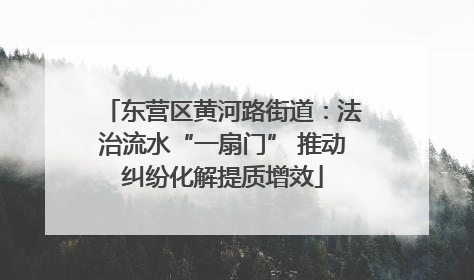 东营区黄河路街道：法治流水“一扇门” 推动纠纷化解提质增效