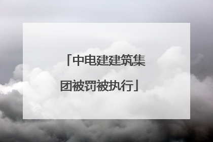 中电建建筑集团被罚被执行
