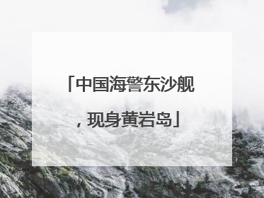中国海警东沙舰，现身黄岩岛