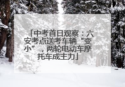 中考首日观察：六安考点送考车辆“变小”，两轮电动车摩托车成主力