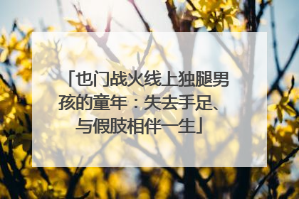 也门战火线上独腿男孩的童年：失去手足、与假肢相伴一生