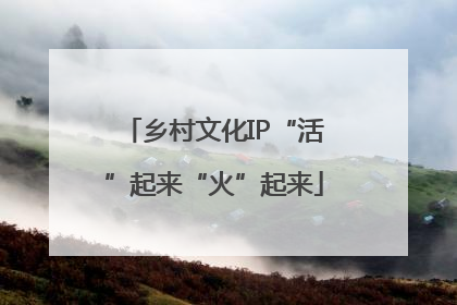 乡村文化IP“活”起来“火”起来