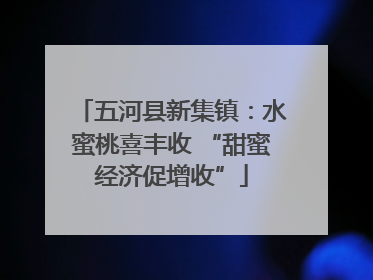 五河县新集镇：水蜜桃喜丰收 “甜蜜经济促增收”