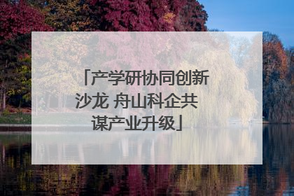 产学研协同创新沙龙 舟山科企共谋产业升级