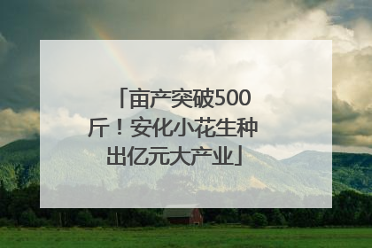 亩产突破500斤！安化小花生种出亿元大产业