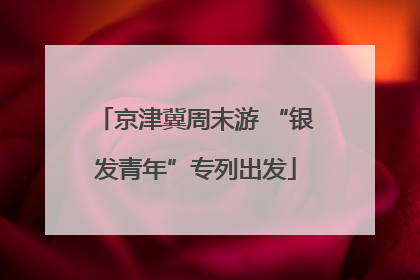 京津冀周末游 “银发青年”专列出发