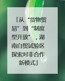 从“货物贸易”到“制度型开放”，湖南自贸试验区探索对非合作新模式