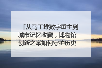 从马王堆数字重生到城市记忆收藏，博物馆创新之举如何守护历史、连接未来？