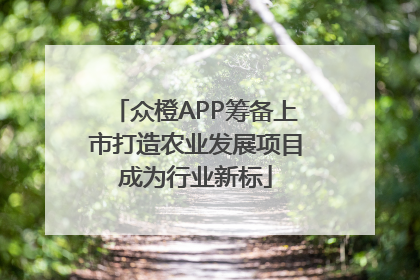 众橙APP筹备上市打造农业发展项目成为行业新标