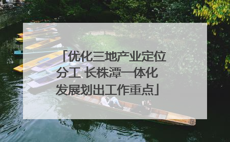 优化三地产业定位分工 长株潭一体化发展划出工作重点